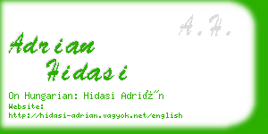 adrian hidasi business card